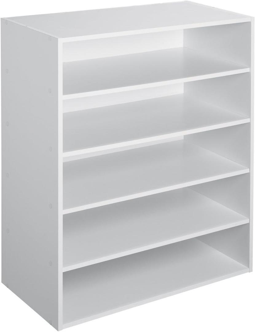 ClosetMaid 1565 Stackable 5-Shelf Organizer, White