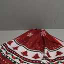 Christmas Tree Skirt 48 Inches, Red and Green Xmas Tree Mat with Winter Snowflake for Christmas Decorations Holiday Party Indoor Outdoor Home Decor (Red and Green)