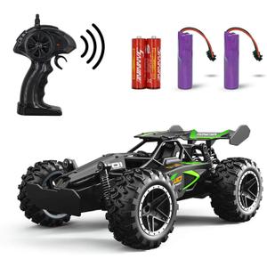Remote Control Car, RC Cars for boys age 8-12, Toys Cars for boys age 4-7, 1:18 2.4Ghz Monster RC Truck Toys for Girls, Off Road RC Crawler Christmas Stocking Stuffers Gifts for Kids(Black green)