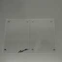 HELPLEX Acrylic Frames, 2 Pack 5x7, 24mm Thicker Frameless Clear Frame, Double Sided Magnetic, Free Standing Desktop Display