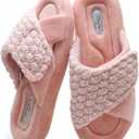 Women's Orthotic Slippers with Arch Support Adjustable Orthopedic Slipper Memory Foam Ladies House Shoes Indoor Slip On for Plantar Fasciitis (10, Pink)