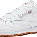 Reebok Classic Leather Sneakers for Women - Black or White Tennis Shoes Womens, Footwear White/ Pure Grey3/ Reebok Gum3, 8