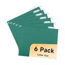  Green Hanging File Folders 6 Pack Letter Size Colored File Folders with 1/5-cut Tabs,Stay Organized for Your Home and Office Bulk File and Documents