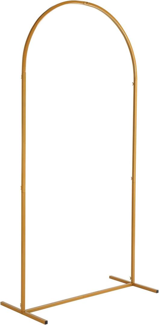 Ochine Gold Metal Wedding Arches for Ceremony, Metal Garden Arch Stand Metal Wedding Arches Stand Iron Arch Backdrop Stand Balloon Arch Stand for Garden Climbing Plants Wedding Party Decoration