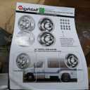 hightall 19.5 Wheel Simulators, 19.5" 10 Lug Stainless Steel Hubcaps,Polished Surface,2Pcs Front Wheel/2Pcs Rear Wheel,Bolts On Wheel Cover Set Compatible with Ford 2005-2025 F450/F550