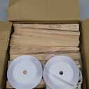 50 Sets Wooden Folding Hand Fans for Wedding Favors Bridal Shower Gifts for Guests, Summer Party Favors Bulk Return Gifts with Organza Bags and Thank You Tag (Original Wood Color)