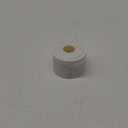 Queenza White Marble Salt Cellar with Lid and Brass Knob, 3 Inch Salt Box