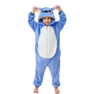 Unisex Kids Animal Onesie Pajamas One Piece Pajamas Halloween Christmas Cosplay Costume (10-12 Years, Blue-1)