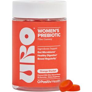 O Positiv URO Fiber Gummies for Adults, 60 Count (Pack of 1) - Prebiotic Chicory Root Inulin Fiber Supplement - Daily Gummy Fiber for Digestive Gut Health - Non-GMO, Vegan & Cruelty-Free, BB 06/21/27