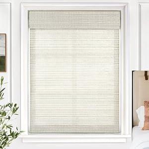 UNISHADES Bamboo Roman Shades w/Valance, 39" W × 64" H