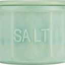 Tablecraft Salt Cellar with Lid, 3.75" x 3.75" x 3.125", Green