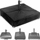 Rileytee Patio Umbrella Base Cover,Outdoor Heavy Duty 600D Waterproof Anti-UV Square Umbrella Stand Base Covers (25"L x 25"W x7"H-Black)