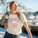 Women America Patriotic 4th of July Party Shirt Land of The Free T-Shirt Retro 1776 Short Sleeve Tee Top (XL)