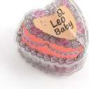 Leo Baby Hair Claw, Personalized Acetate Hair Clip, 7cm/2.75in, Pink and White 2 Packs