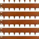 Corten Steel Landscape Lawn Edging, 40" L x 8" H, 6 Pack Metal Landscape Edging (180 Degree Bend, Rusted)