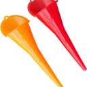 2 PCS Car Long Neck Oil Funnels, Multifunctional Auto Engine Oils Change Refueling Funnel, Automotive Funnel Accessories for Filling Water Gasoline Coolant, Universal Fit (Large)