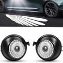 2X Rearview Mirror Welcome Lights Car Door Puddle Lights Ultra-Bright 3D Ghost Shadow floor Light Accessories fit for Cadillac ATS 2013-2019 CTS 2014-2019 CT4 2019-2024 CT5 2019-2023 CT6 2016-2022