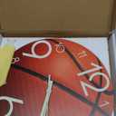 Valentoria Wall Clock Basketball WallClock 12 Inch Luminous Silent for Bedroom, Living Room, Birthday Chritmas Gifts Present for Kids Son Boys Baby Children NBA Basketball NCAA Fans (Basketball L)