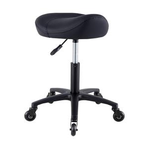 Towning Ergonomic Saddle Stool Chair with Wheels, Ultra-Quiet Rolling Salon Stool with Comfortable Thick Saddle Seat, Adjustable Stool Suitable for Commercial Office and Home Use