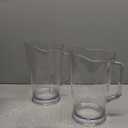 US Acrylic 64oz Bistro Clear Pitcher | Set of 2 Beer Pitchers | Reusable, BPA-free, Made in the USA, Indoor and Outdoor Pitcher Set for Water, Lemonade, Juice, Soda Pop, and Beer