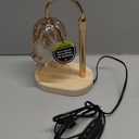 Candle Warmer Lamp Adjustable Timer - Electric Flower Glass Candles Warmers Adjustable Height Dimmable Vintage Base Modern Wax Candles Top Warmers for Small Jar Scented Wax Melts (Amber)