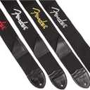 Fender Strap (Black With White Logo)