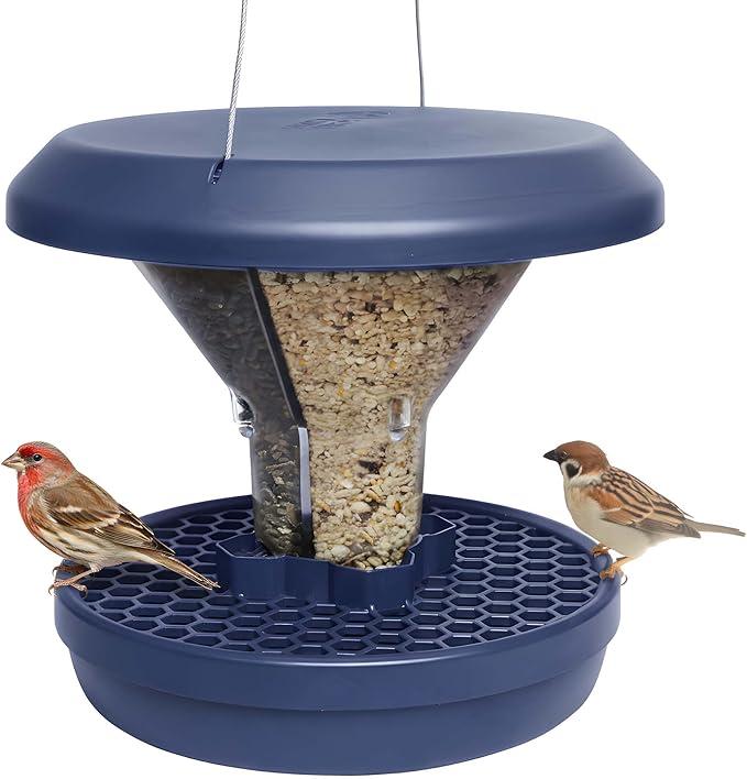 Bird Feeders Hanging Station - Davos - Smart Bird Feeder - No Mess Bird Seed - Seed Tray - Gardening Gifts - Bird Watching Gifts - Bird Table - Robin Food - Blackbird