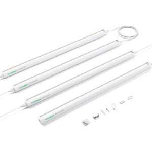 VIVOSUN 2ft Grow Lights for Indoor Plants Full Spectrum, LED Plant Lights 60W(4 X 15W), T5 Grow Light Strip for Seed Starting, Greenhouse, Hydroponics, SGS Compatible, Linkable, 5000K, 4-Pack (White)