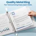 SUNEE 3 Ring Binder 2 Inch 2 Pack, Clear View Three Ring PVC-Free (Fit 8.5x11 Inches) for School or Office Supplies, White