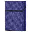 2 x Cigarette Case, Woven Pattern with Elastic Switch, Up to 20 Cigarettes for 85mm King Size (Blue)