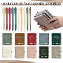 Chuangdi 10 Sets Gifts Bulk Employee Appreciation Thank You Inspirational Spiral Notebook with Sticky Notepad Motivational Bamboo Ballpoint Pen for Team Nurse Staff Teacher Coworker (Joyous Colors)