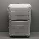 Samsonite Freeform 28-Inch Large Luggage with Dual 360 Spinner Wheels - Checked Suitcase - TSA Lock, Airline-Approved - Lightweight Durable Polypropylene Expandable Hardshell - White/Grey