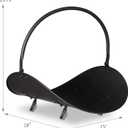 Black Log Holder Indoor and Outdoor Firewood Rack Hearth Basket