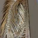 29" Large Gold Palm Leaves Palm Fronds Tropical Leaves Areca Palm Branches Artificial Palm Leaves with Stem Golden Palm Tree Leaves Faux Palm Leaves for Floral Arrangement Fake Gold Leaves 12Pcs