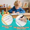 Elover Magic Grooved Writing Practice for Kid-Grooved Handwriting Practice for Kid 5-7 8-10- Magic Copybooks for KidsAges 3-5 Toys for Ages 5-7 Preschool Learning Activities (5 Book) (9.83* 6.96 INCH)