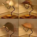 Touch Unique Table Lamp, Creative Cute LED Desk Lamp with USB C+A Ports, 3-Way Dimmable Nightstand Bedside Lamps, for Home Decor & Gifts, Reading, Living Room, Office (Bulb Included)