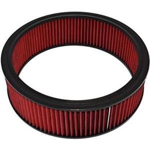 A-Team Performance 14x4 Air Filter Element - Red Cotton Fiber - Washable & Reusable High Flow Performance - Compatible with Buick, Chevrolet, GMC, Ford, Mopar, Oldsmobile & Pontiac