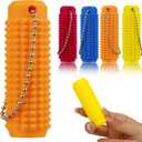 2 x 4 PCS Little Ouchies Pain Fidget Toy, Pocket Mini Pain Stim Fidget Toys for Office Workers to Stress Relief, 3D Printed Spiky Grippie Stim Keychain (Red,Orange,Yellow,Blue)