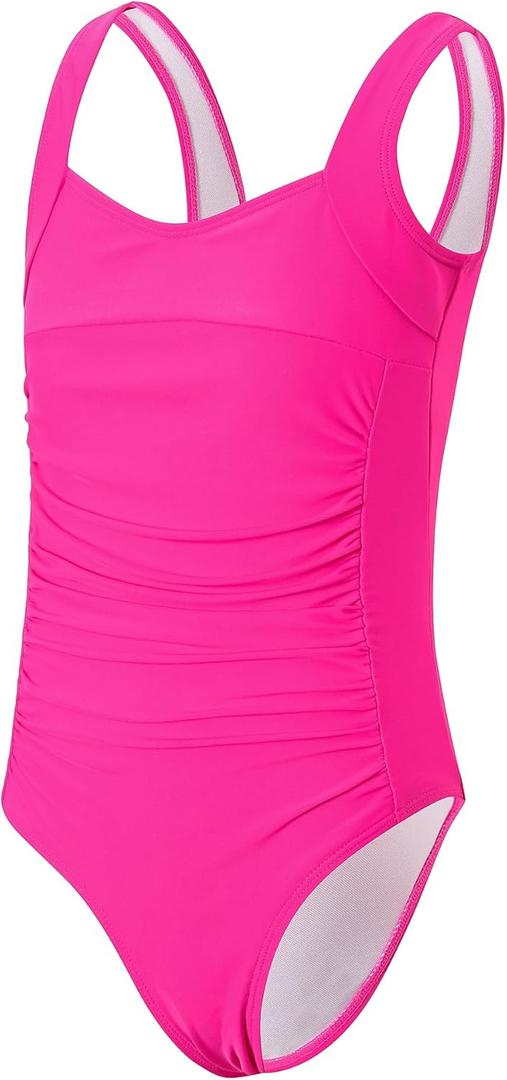 Girls One Piece Swimsuit Ruffled Teen Girl Swimsuit Size 6-16Y Wide Straps Girls' Swimwear for Bathing Suits Yizuoding003 (12 Years, Hot Pink) Girls One Piece Swimsuit Ruffled Teen Girl Swimsuit Size 6-16Y Wide Straps Girls' Swimwear for Bathing Suits Yizuoding003 (12 Years, Hot Pink)
