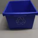 Storex 4 Gallon (15L) Recycle Bin, 14.8 x 7.87 x 11.25 Inches, Blue (61505A06C)