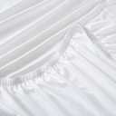 Color Sense 600 Thread Count 100% Long Staple Cotton 4 Piece Bed Sheet Set, Luxury Queen Sheets Sateen Weave, Wrinkle Free, Soft & Silky, Low Pill,Patented Fitted Sheet Fits Upto 18" Deep Pocket,White