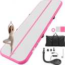 VEVOR Inflatable Gymnastics Air Mat Tumble Track with Pump for Training|10ft/13ft/16.4ft/20ft Air Tumbling Mat 4/8 In Thick,PVC Inflatable Gym Track with Carry Bag for Home Use/Cheerleading/Gym/Yoga