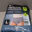 SUNKISS Super Soft Incontinence Underwear for Men, Daytime Disposable Adult Pull Ups, Mens Protective Diapers with Maximum Absorbency, Large, Grey, 30 Count