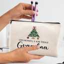 kdqua Grandma Gifts Makeup Bag, Best Grandma Gifts for Christmas from Grandkids, Oh Honey I am That Grandmother Cosmetic Bags Zipper Pouch Travel Organizer Toiletry Bag