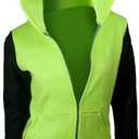 Invader Cosplay Zim Hoodie Halloween Costume Mens Casual Hooded Zip Up Pullovers (Small, Green, Black)