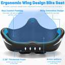 CDYWD Oversized Bike Seat for Men & Women Comfort, Extra Wide Bicycle Seat Cushion, Comfortable Wing Padded, Large Replacement Saddle for Peloton, Stationary Exercise Bike, Ebike, Cruiser, City Bike