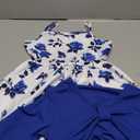 Girl's 2 Piece Outfit Printed Cami Dress with Long Sleeve Bow Crop Cardigan Set for 8 Years  