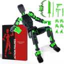 Action Figure Set, Model 13 Action Figure Multi-Jointed Movable, Gift Box Packaging, a Great for Loved Ones and Friends. (Black)