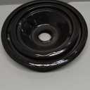 GE Black Stove Drip Pans, 10% Energy Save by Enamel Spraying Prevent Bending and Rust - Include 2 6'' Burner Drip Pans and 2 8'' Drip Bowl