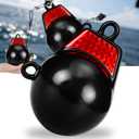 Hollowfly Coated Downrigger Ball Weight with Keel, 10 lb